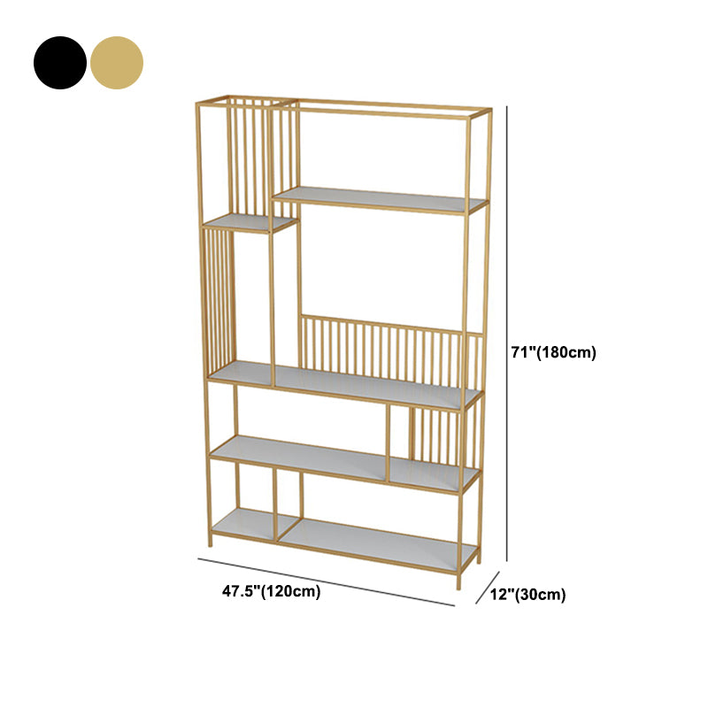 Nordic Metal Storage Bookshelf Rectangle Bookcase for Home Office
