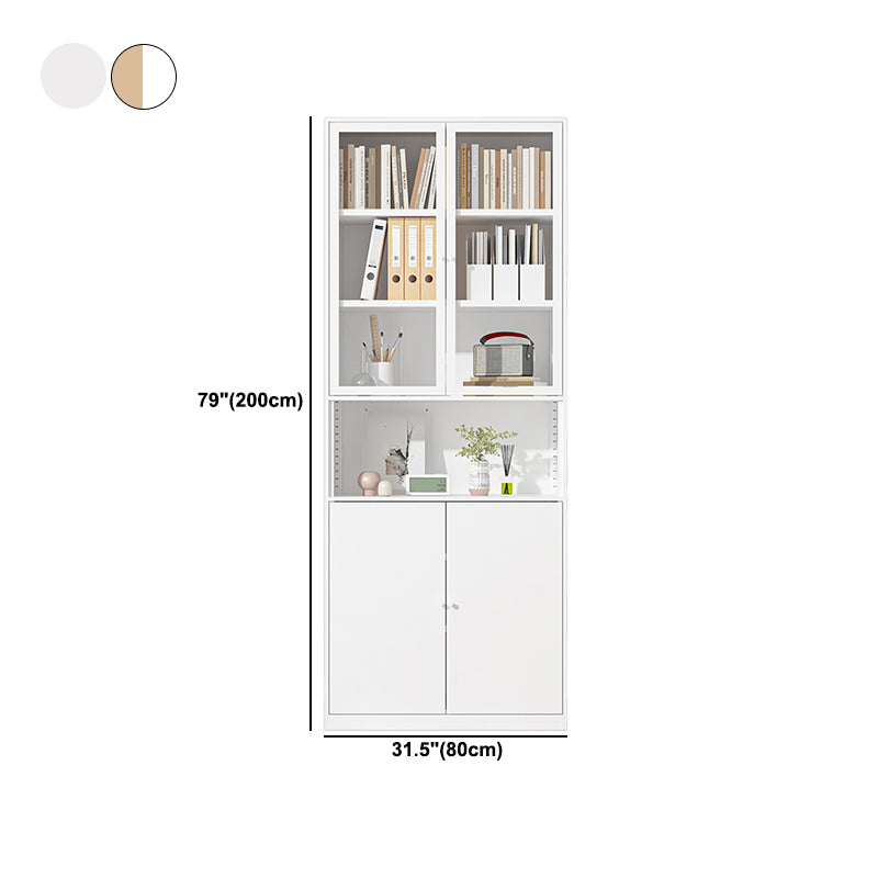 Closed Standard Bookshelf Modern Door Home Study Living Room Bookcase