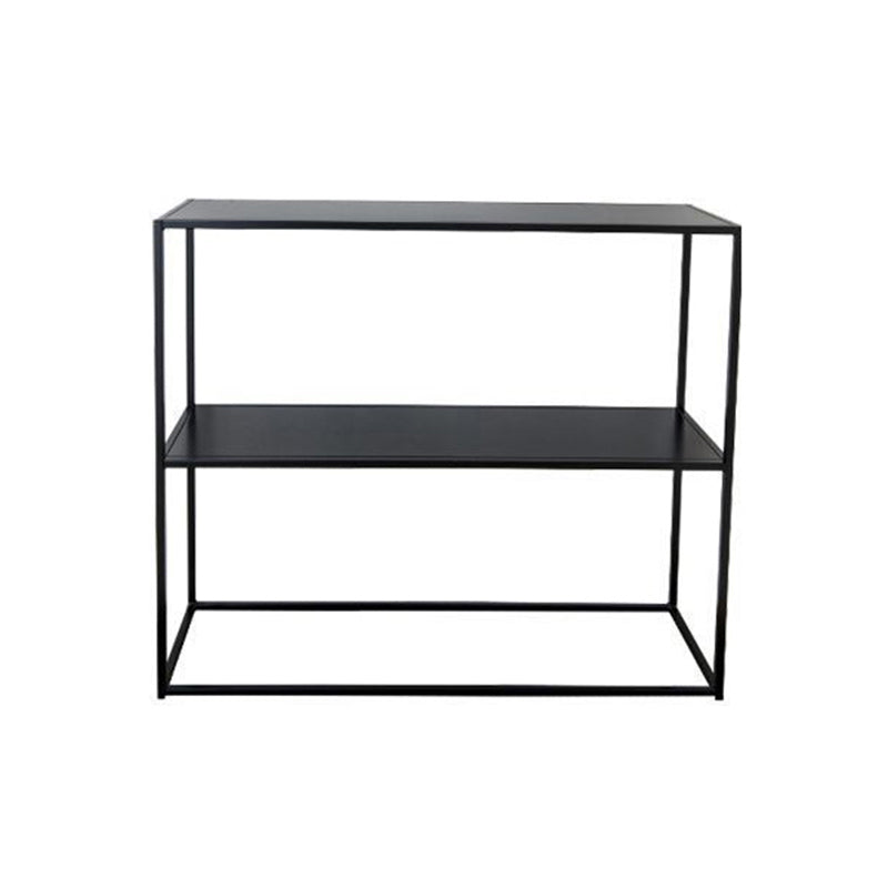Metal Open Back Bookcase Industrial Etagere Storage Bookshelf