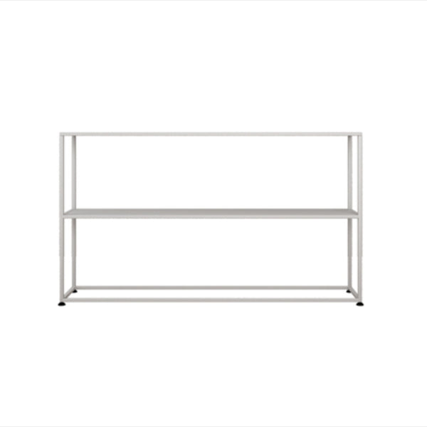 Metal Open Back Bookcase Industrial Etagere Storage Bookshelf