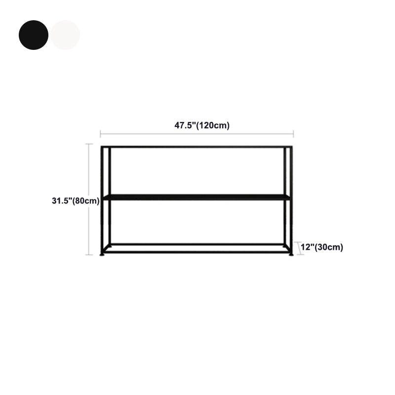 Metal Open Back Bookcase Industrial Etagere Storage Bookshelf