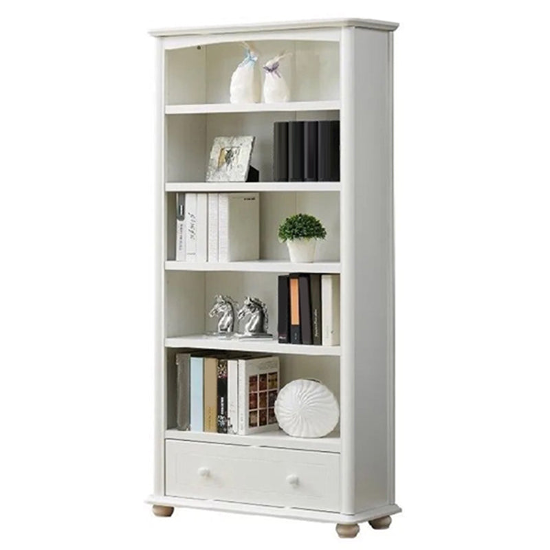Scandinavian Wood Bookshelf Home Office Closed Back Bookcase