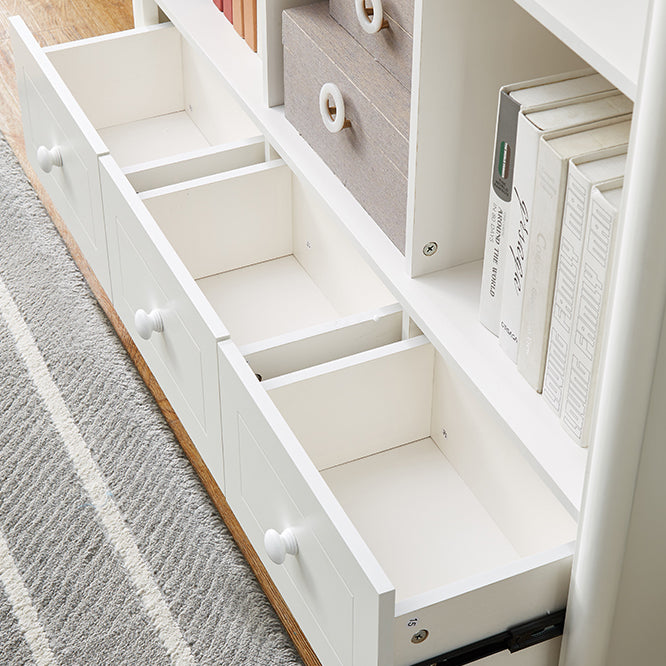 Scandinavian Wood Bookshelf Home Office Closed Back Bookcase