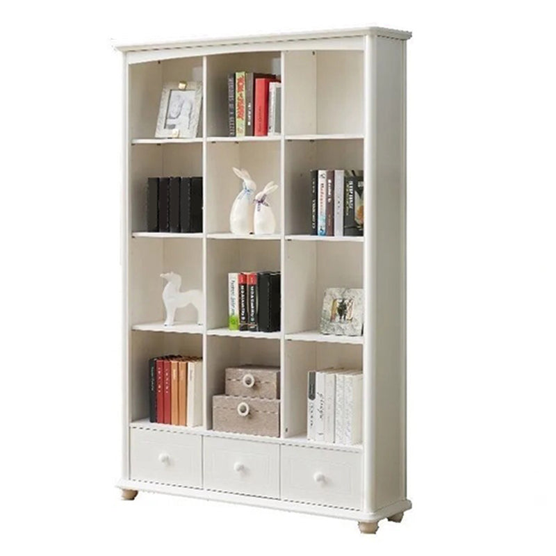 Scandinavian Wood Bookshelf Home Office Closed Back Bookcase
