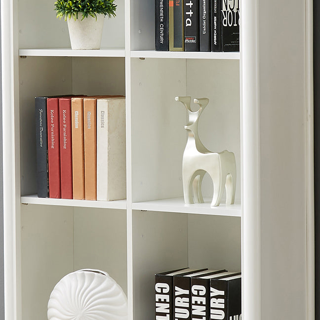 Scandinavian Wood Bookshelf Home Office Closed Back Bookcase