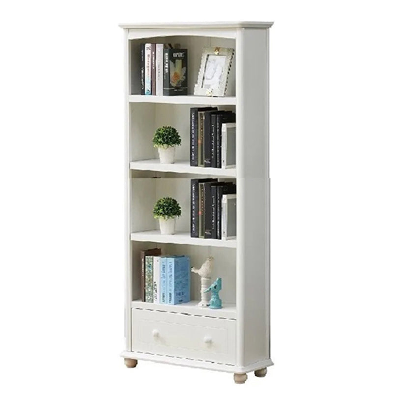 Scandinavian Wood Bookshelf Home Office Closed Back Bookcase