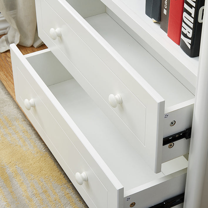 Scandinavian Wood Bookshelf Home Office Closed Back Bookcase