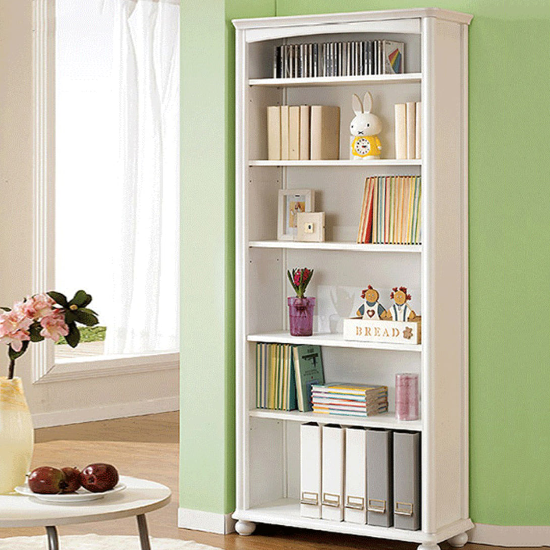 Scandinavian Wood Bookshelf Home Office Closed Back Bookcase