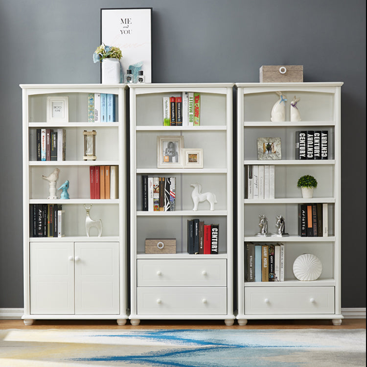 Scandinavian Wood Bookshelf Home Office Closed Back Bookcase