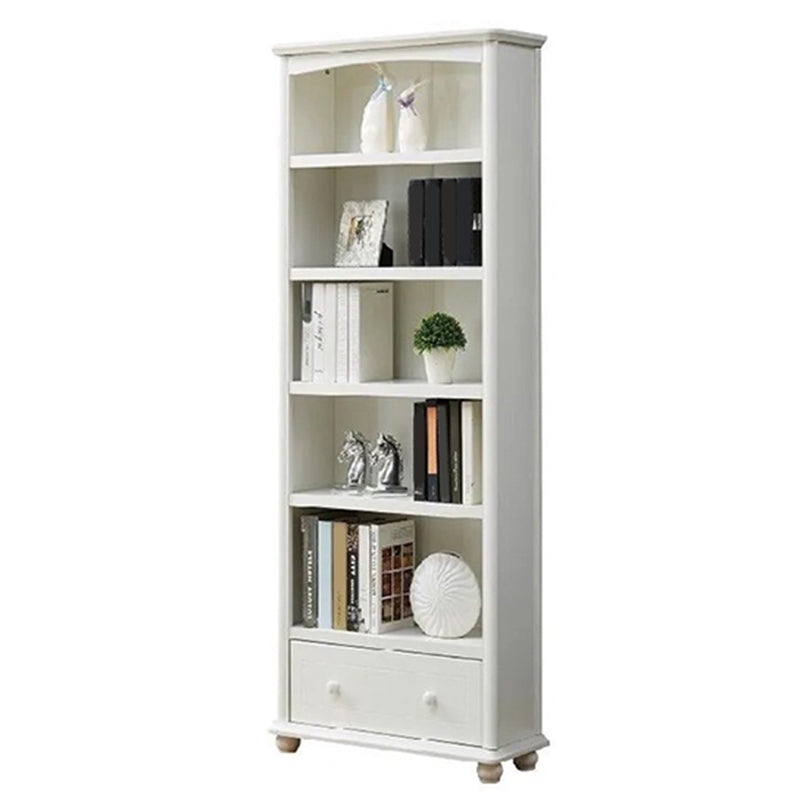 Scandinavian Wood Bookshelf Home Office Closed Back Bookcase