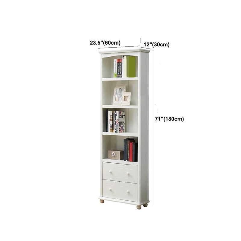 Scandinavian Wood Bookshelf Home Office Closed Back Bookcase