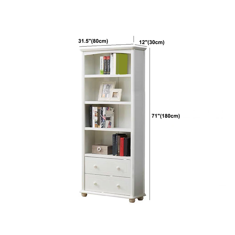 Scandinavian Wood Bookshelf Home Office Closed Back Bookcase