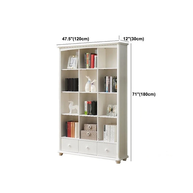 Scandinavian Wood Bookshelf Home Office Closed Back Bookcase