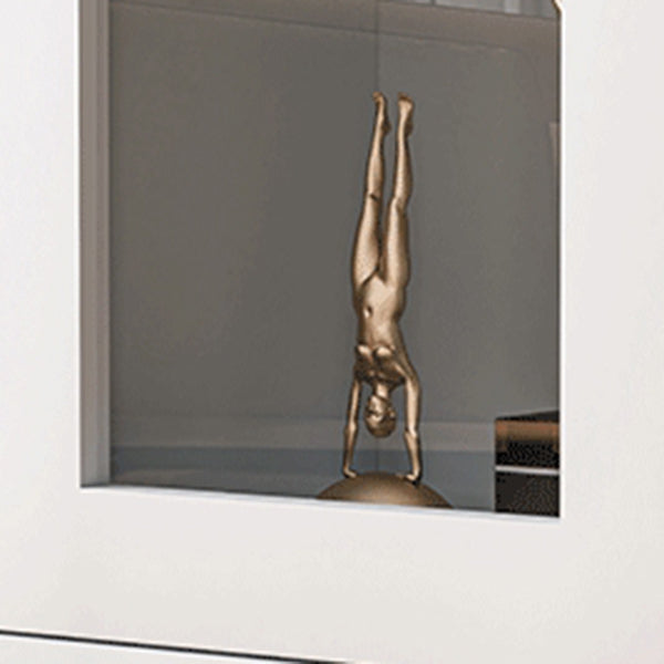 71"H Closed Metal Bookshelf Nordic Home Office Rectangular Bookcase