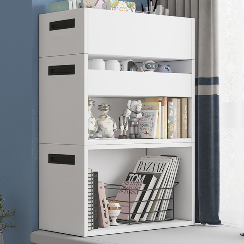 Modern Style Wood Bookshelf Closed Back Bookcase for Home Office