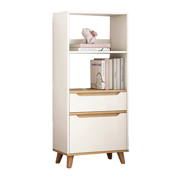 Open Back Bookcase Contemporary Engineer Wood Bookshelf for Home Office