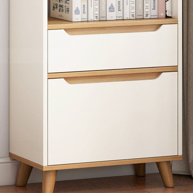 Open Back Bookcase Contemporary Engineer Wood Bookshelf for Home Office