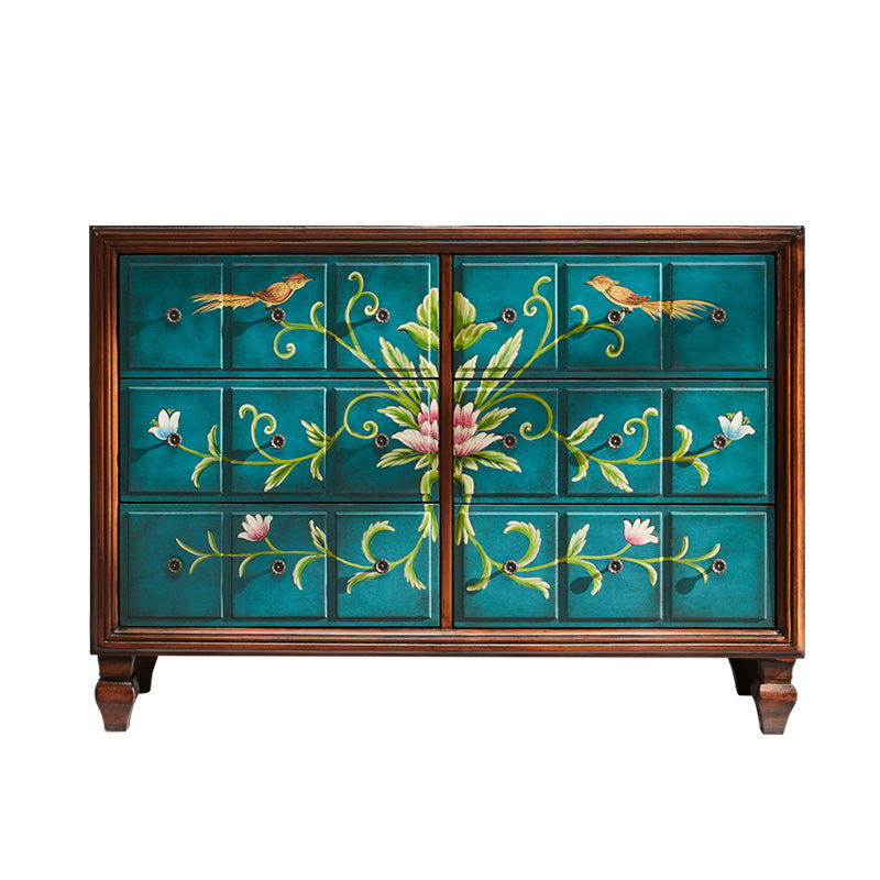 American Retro Storage Chest Solid Wood Storage Chest Dresser for Bedroom