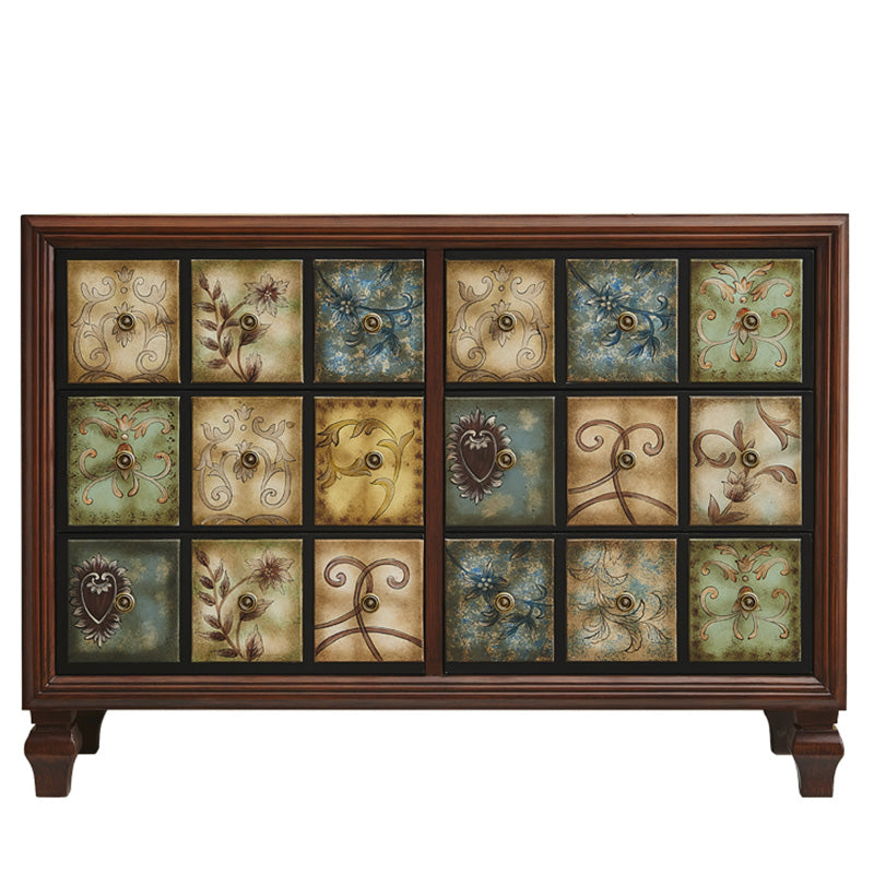 American Retro Storage Chest Solid Wood Storage Chest Dresser for Bedroom