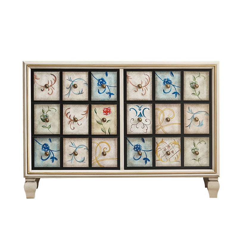 American Retro Storage Chest Solid Wood Storage Chest Dresser for Bedroom