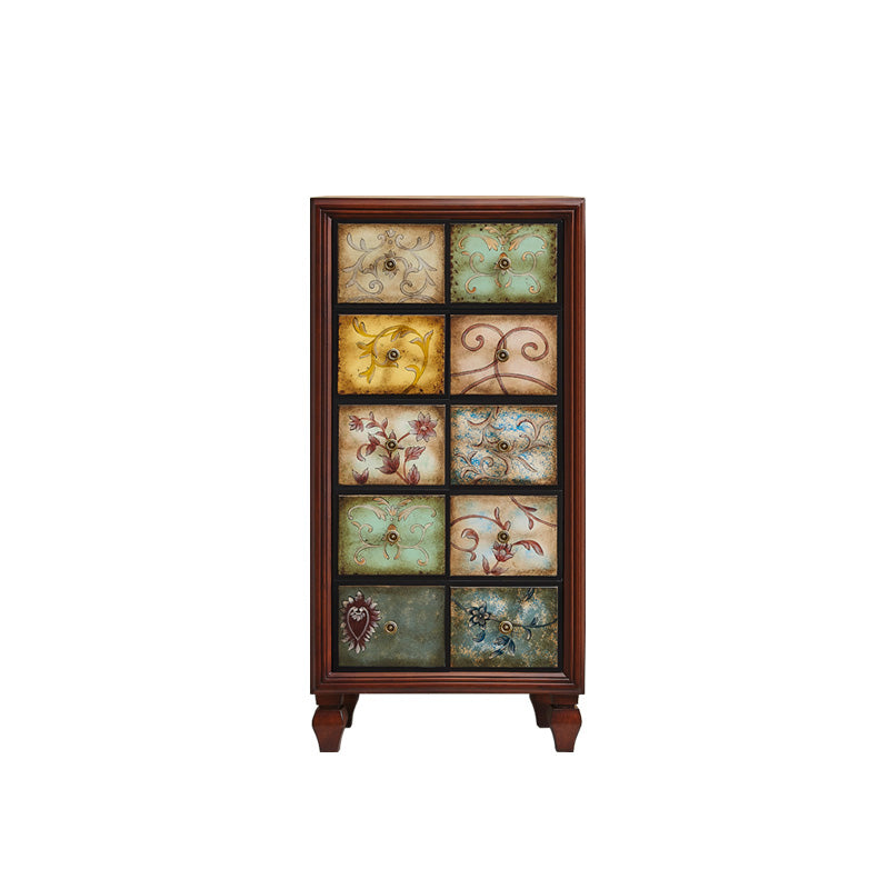 American Retro Storage Chest Solid Wood Storage Chest Dresser for Bedroom