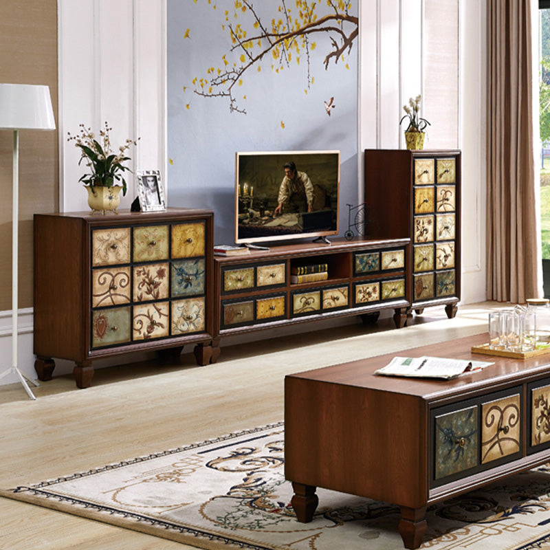 American Retro Storage Chest Solid Wood Storage Chest Dresser for Bedroom