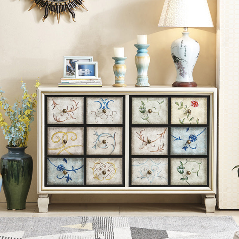 American Retro Storage Chest Solid Wood Storage Chest Dresser for Bedroom