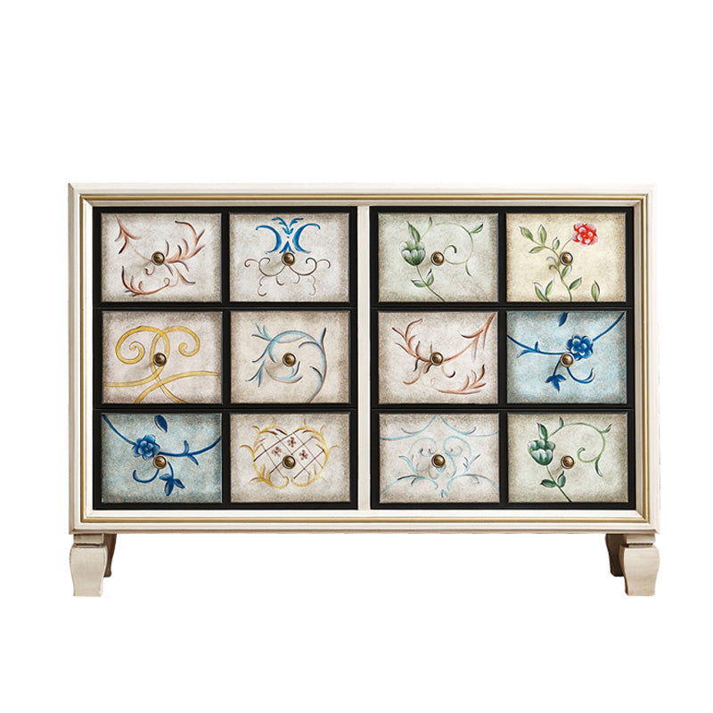 American Retro Storage Chest Solid Wood Storage Chest Dresser for Bedroom