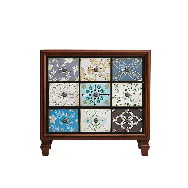 American Retro Storage Chest Solid Wood Storage Chest Dresser for Bedroom