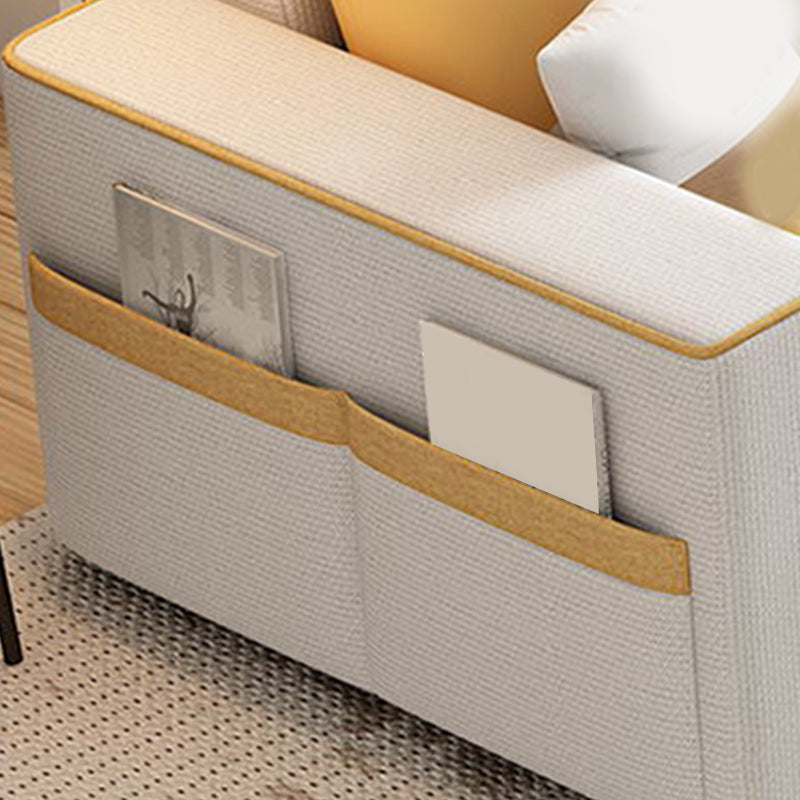 Faux Leather 4-seater Sectional with Ottoman and Storage Sofa