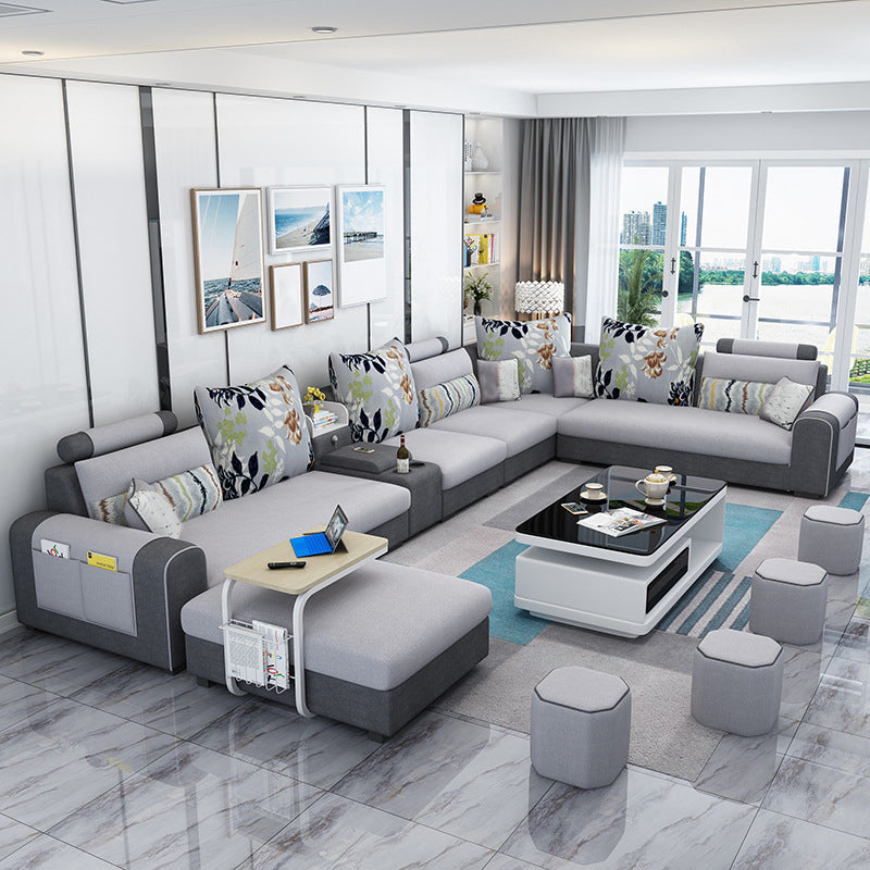 Contemporary 6-seater Modular Sectional with Storage for Living Room