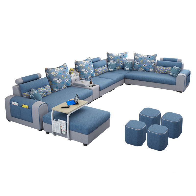 Contemporary 6-seater Modular Sectional with Storage for Living Room