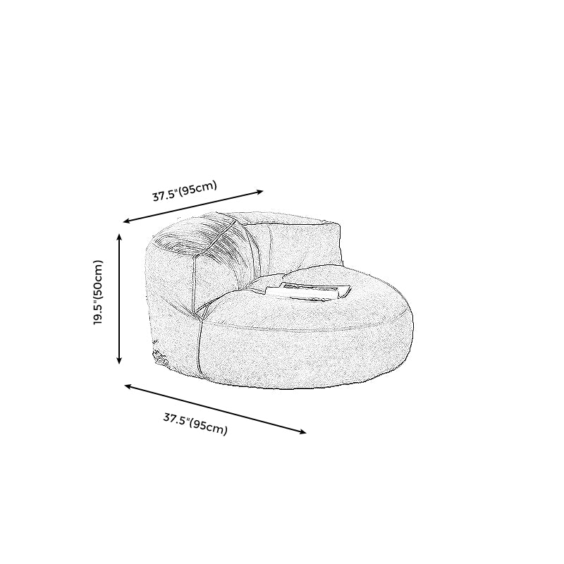 37.40" L x 37.40" W x 19.68" H Velvet Accent Room Chair for Living Room