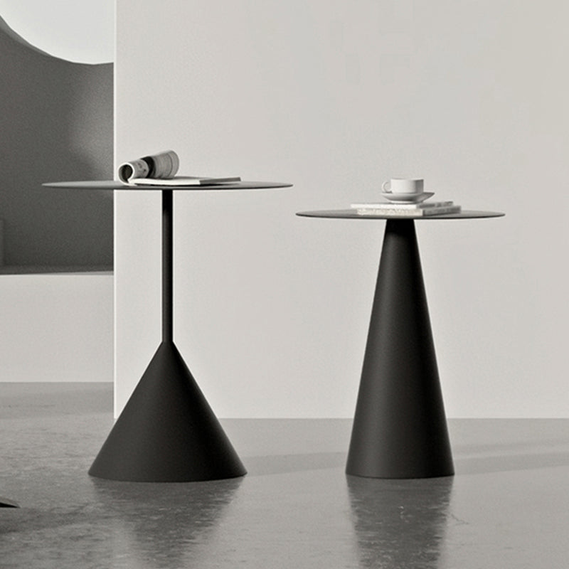 Mid-Century Modern Pedestal Coffee Table Metal Round Cocktail Table