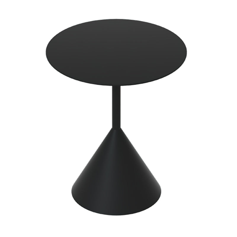 Mid-Century Modern Pedestal Coffee Table Metal Round Cocktail Table