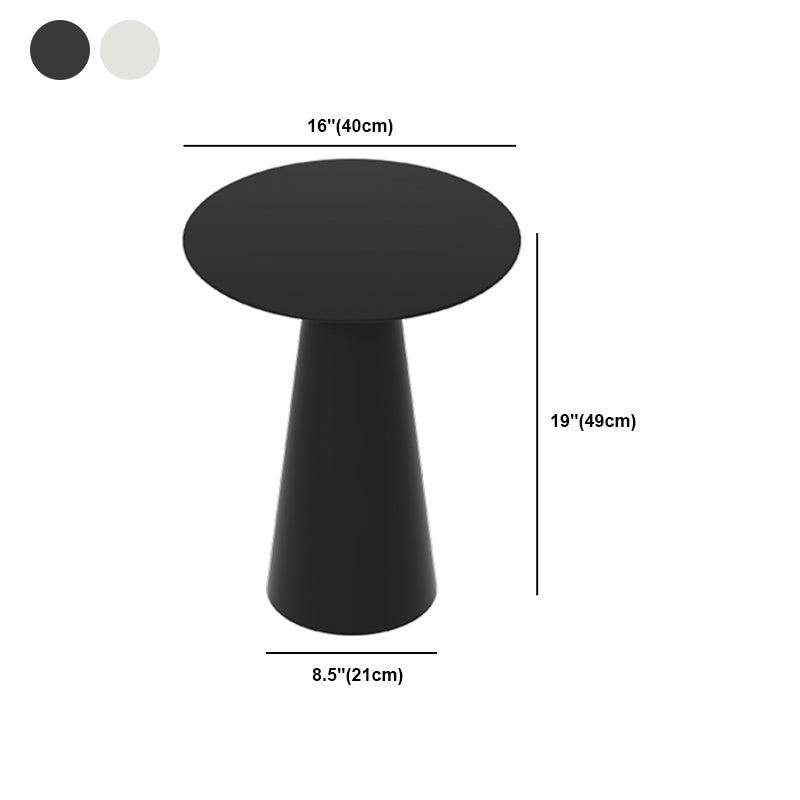 Mid-Century Modern Pedestal Coffee Table Metal Round Cocktail Table