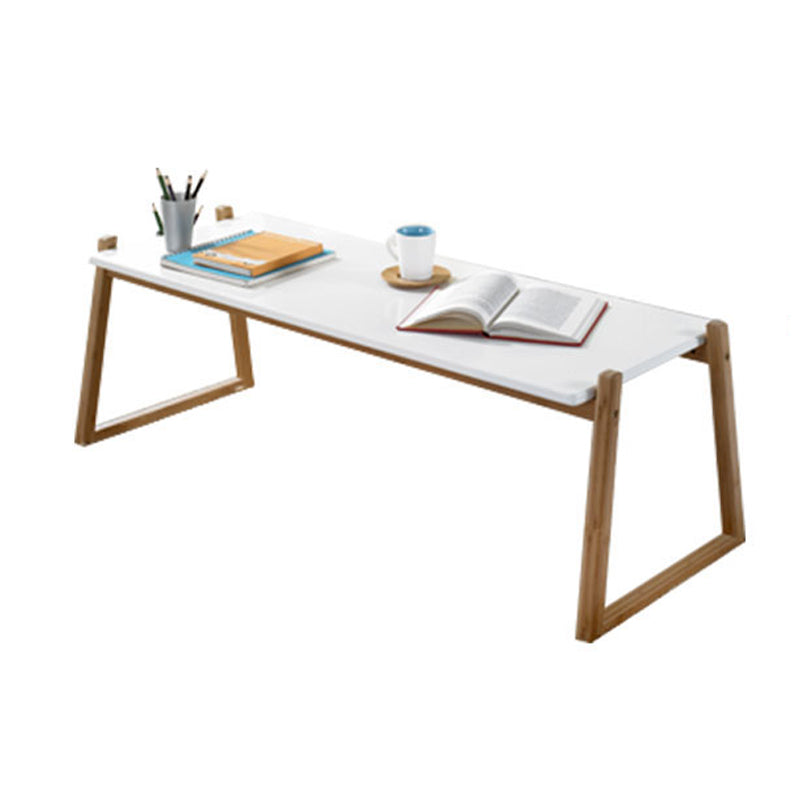 12.5"/17.7"Tall Sled Base Rectangular Wooden Top Coffee Table