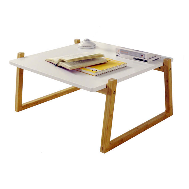 12.5"/17.7"Tall Sled Base Rectangular Wooden Top Coffee Table