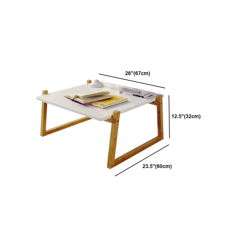 12.5"/17.7"Tall Sled Base Rectangular Wooden Top Coffee Table