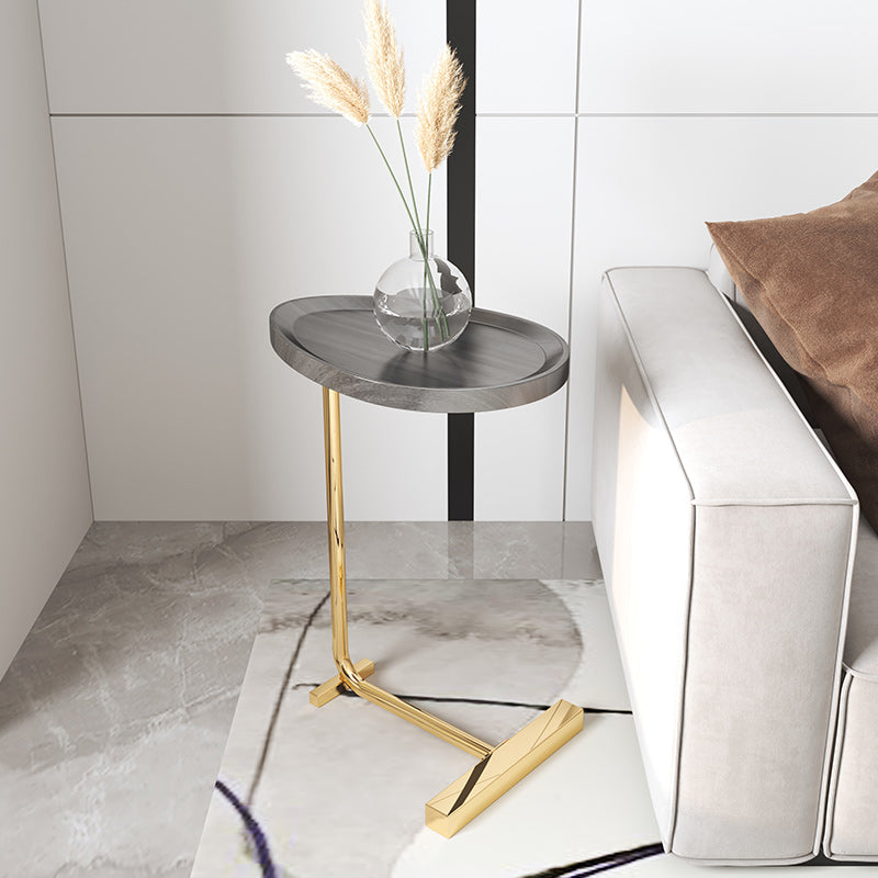 Modern Style Cocktail Table Artificial Wood Table Metal Iron Base Coffee Table