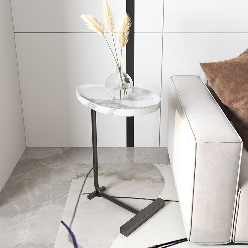 Modern Style Cocktail Table Artificial Wood Table Metal Iron Base Coffee Table