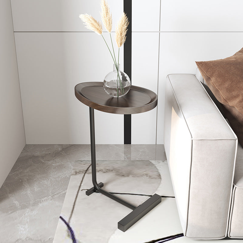 Modern Style Cocktail Table Artificial Wood Table Metal Iron Base Coffee Table