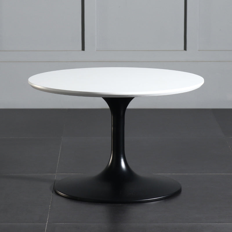 Tulip Metal Square Side Table Wood-based Panel Light Luxury Atmosphere Log Color Pattern
