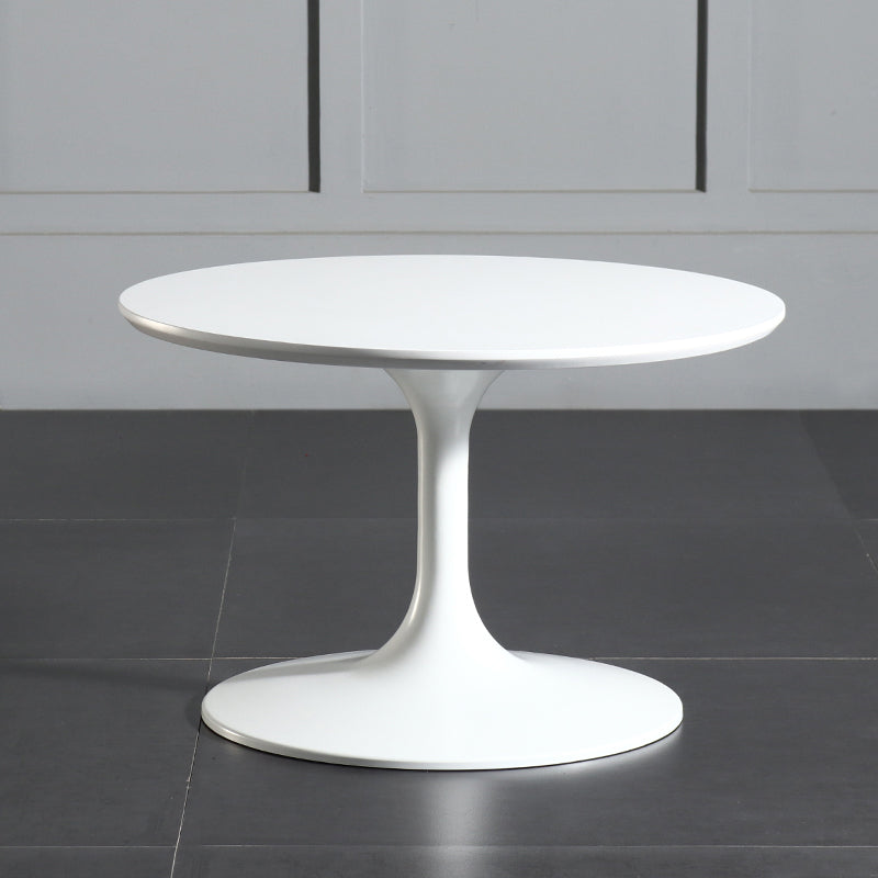 Tulip Metal Square Side Table Wood-based Panel Light Luxury Atmosphere Log Color Pattern