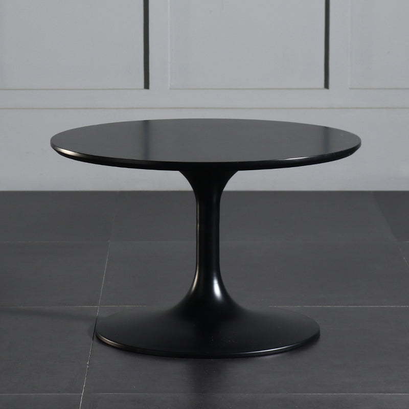 Tulip Metal Square Side Table Wood-based Panel Light Luxury Atmosphere Log Color Pattern