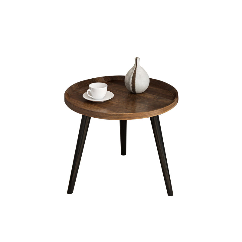 3 Legs Base Design Wood-based Panel Table Metal Base RoundSide Table