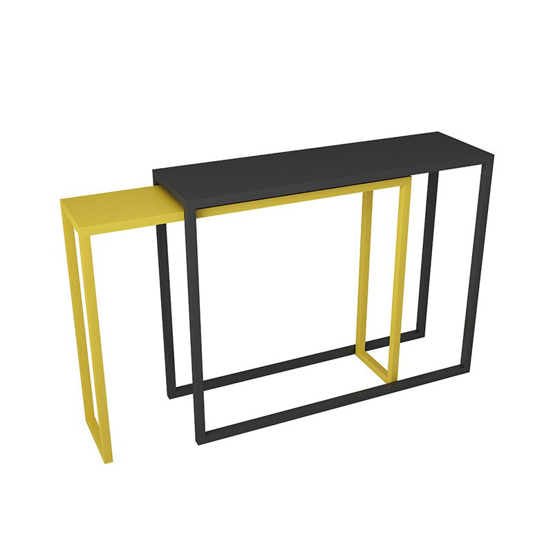 Modern Iron Accent Table with Frame Base for Hall 30.7" High