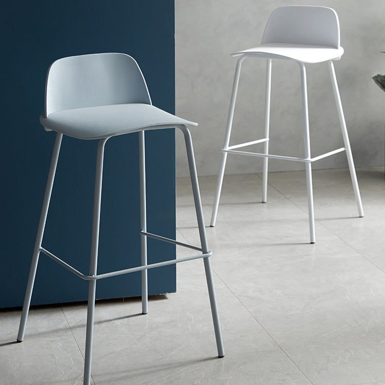 Modern Style Bar-stool Plastic Counter Bar Stool with Metal Legs for Home
