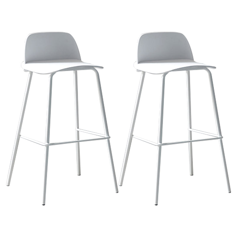 Modern Style Bar-stool Plastic Counter Bar Stool with Metal Legs for Home