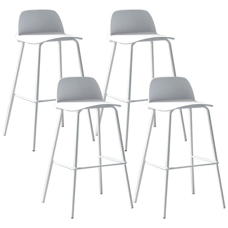 Modern Style Bar-stool Plastic Counter Bar Stool with Metal Legs for Home